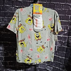 Nickelodeon 🎁 SpongeBob Bundle Set! T shirt and socks size small child 3-5